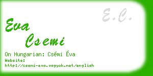eva csemi business card